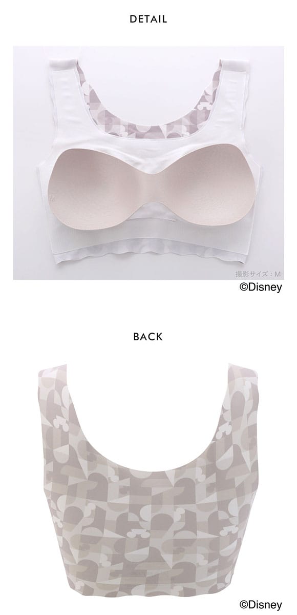 ワコール ゴコチ Disney シームレス ノンワイヤーブラ プリント CGG537 LL ミッキー ミニー スティッチ マリー ブラジャー Wacoal GOCOCi