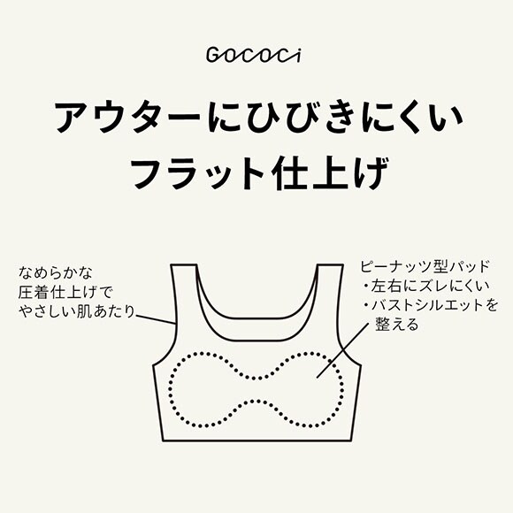 ワコール ゴコチ Disney シームレス ノンワイヤーブラ プリント CGG537 SML ミッキー ミニー スティッチ マリー ブラジャー Wacoal GOCOCi