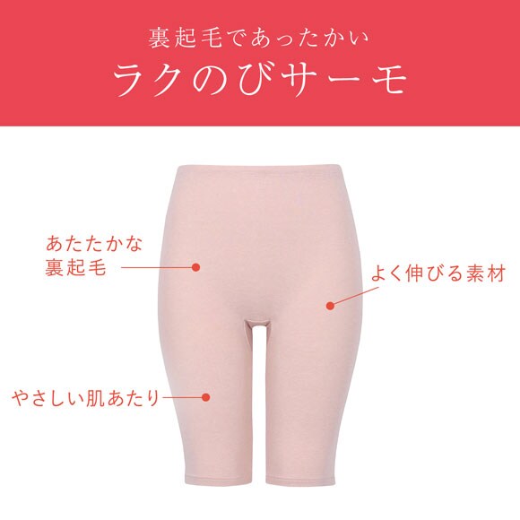 ワコール ウイング 裏起毛であたたかい ひざ上丈インナーボトム ラクのびサーモ Wacoal Wing