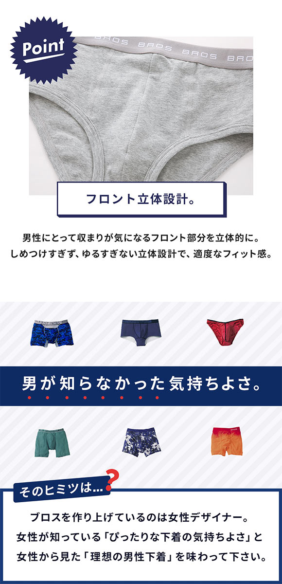 ブロス バイ ワコールメン ブリーフ 綿混 前閉じ ウエストゆったり 立体フロント ML BROS by WACOAL MEN