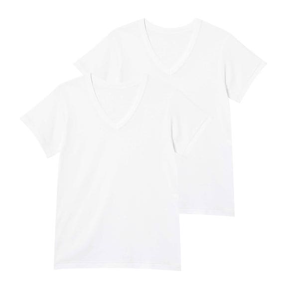 ブロス バイ ワコールメン メンズシャツ 2枚組 半袖 3分袖 V首 綿100％ インナー ML2L 大きいサイズ BROS by WACOAL MEN