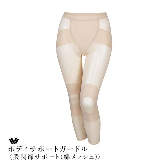 ワコール ボディサポートガードル 綿メッシュ ガードル 足首丈 お腹すっきり 股関節サポート GRA660 Wacoal