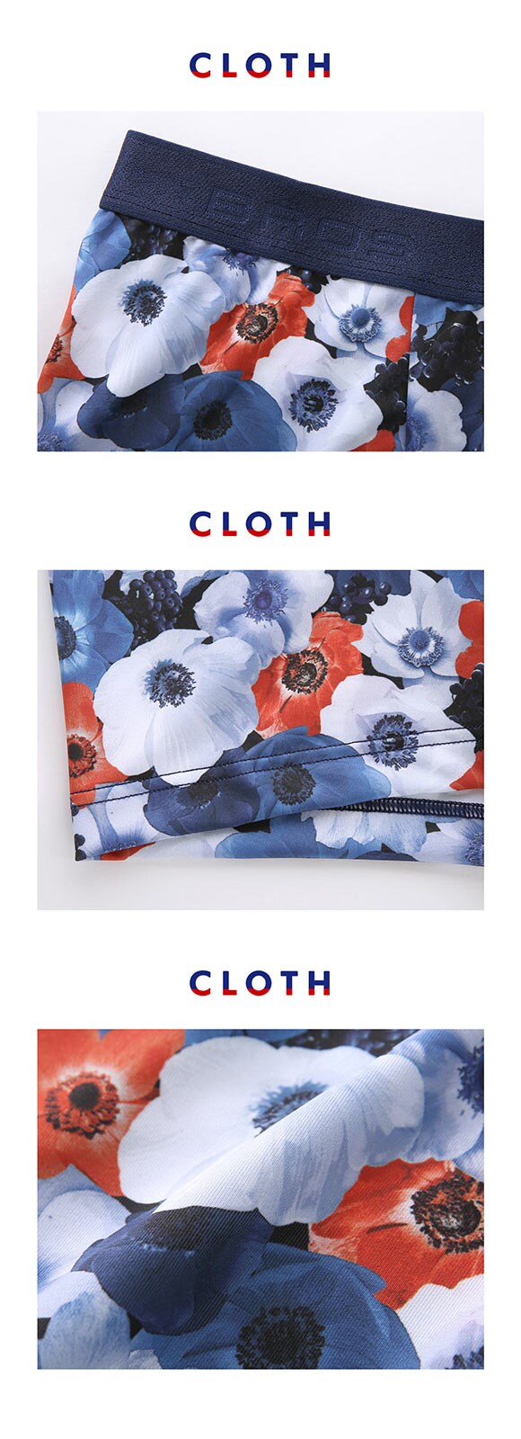 ブロス バイ ワコールメン ハナコトバパンツ 花柄 ボクサーパンツ ML GT3221 メンズ 前閉じ ノーマル丈 BROS by WACOAL MEN