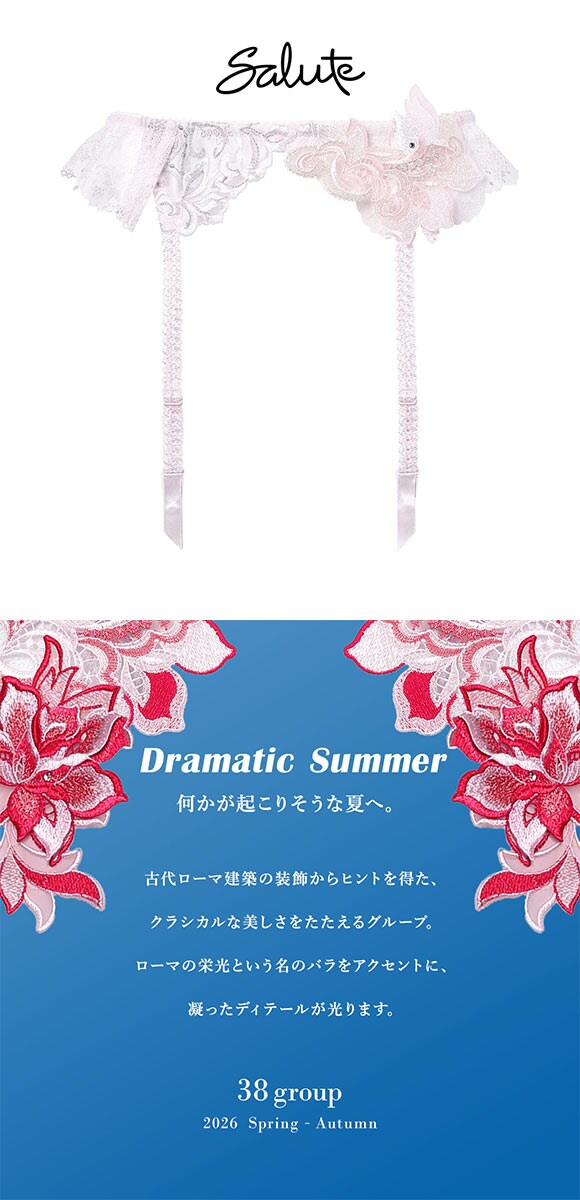 ワコール サルート 38グループ 38G ガーターベルト ランジェリー Wacoal Salute GTJ638 26SSブライト