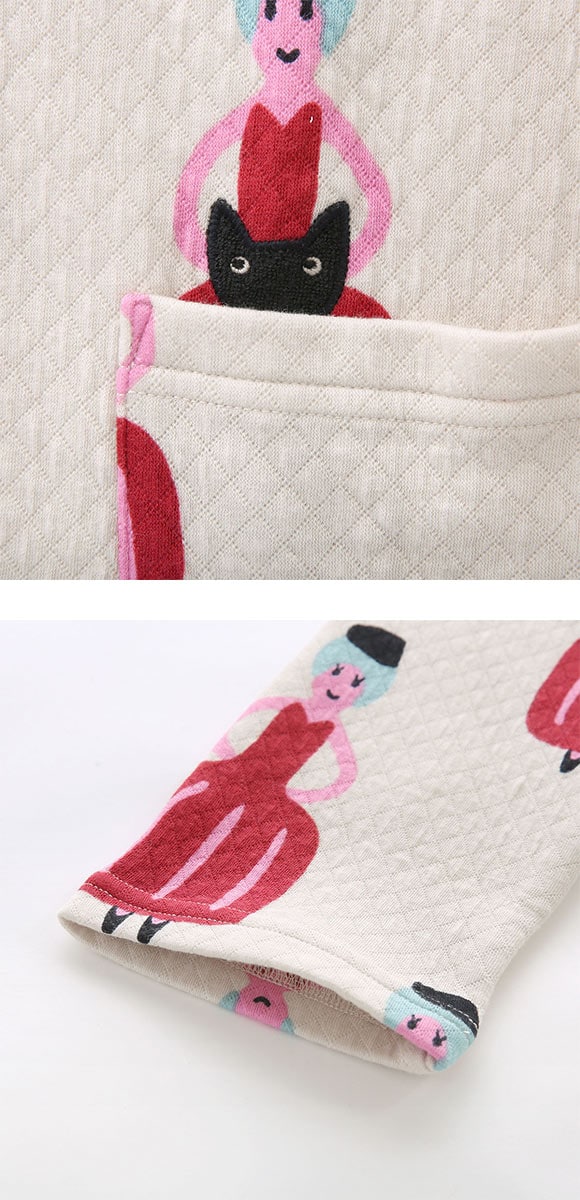 ワコール マタノアツコ ルームウェア 長袖パジャマ 上下セット あたたかい キルトニット Wacoal ATSUKO MATANO