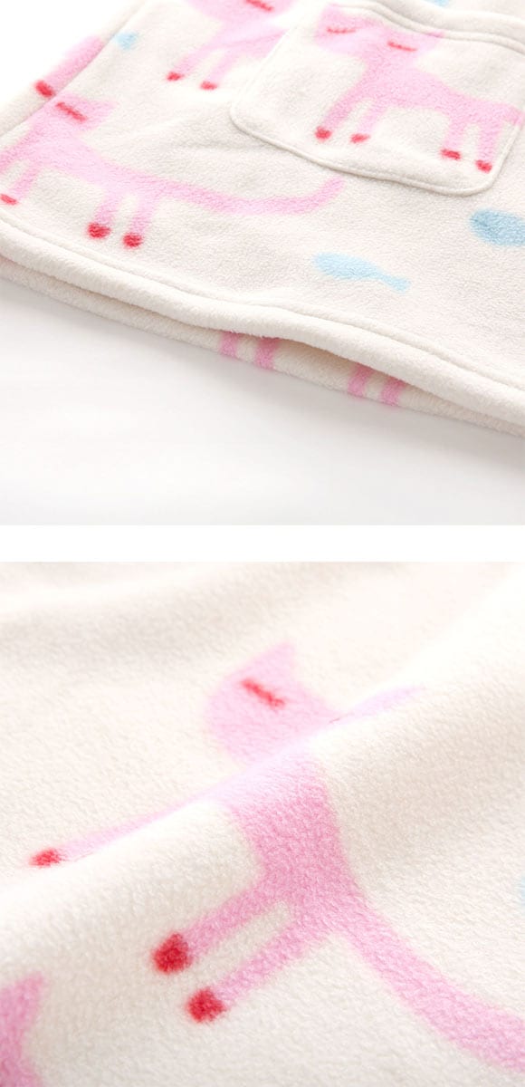 ワコール マタノアツコ フリース 長袖 パジャマ 上下セット ルームウェア あったか ねこ Wacoal ATSUKO MATANO