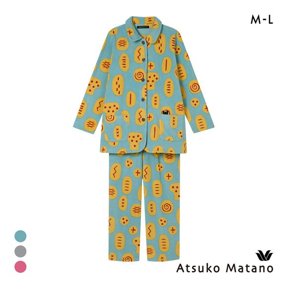 ワコール マタノアツコ フリース 長袖 パジャマ 上下セット ルームウェア あったか パン レディース Wacoal ATSUKO MATANO