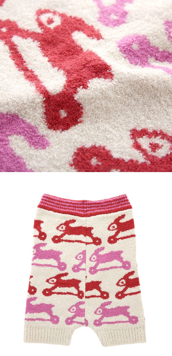 ワコール マタノアツコ もこもこ 毛パン 1分丈 とびうさぎ あったか Wacoal ATSUKO MATANO