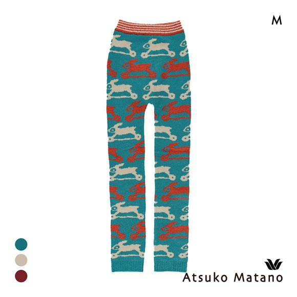 ワコール マタノアツコ もこもこ 毛パン 10分丈 とびうさぎ ボトムス レギンス あったか Wacoal ATSUKO MATANO