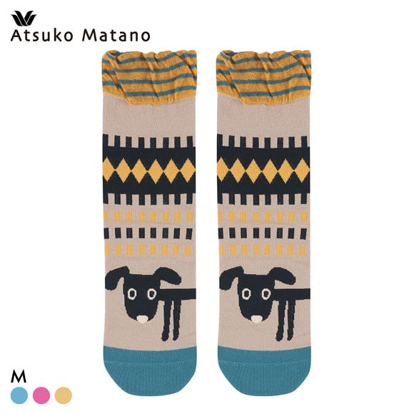 ワコール マタノアツコ ソックス 靴下 綿混 犬 レディース Wacoal ATSUKO MATANO