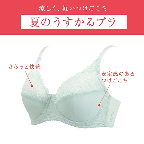 ワコール ウイング 夏のうすかるブラ フルカップ ブラジャー CD さらっと快適  Wacoal Wing
