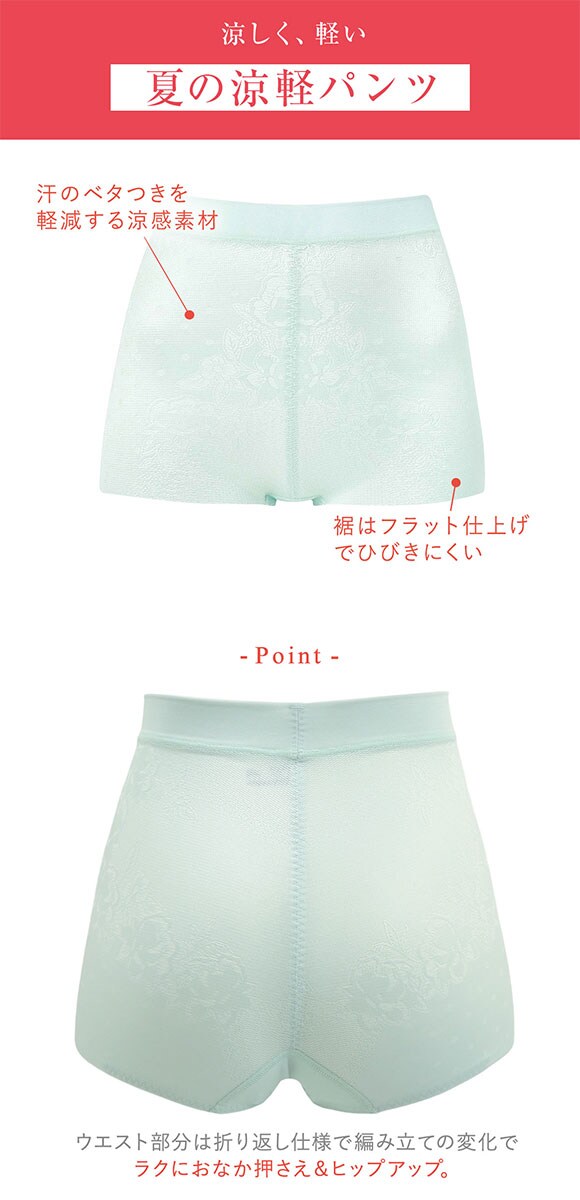 ワコール ウイング 夏の涼軽パンツ ショートガードル 吸汗速乾 通気性 Wacoal Wing KQ2515