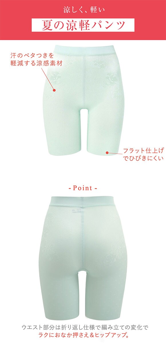 ワコール ウイング 夏の涼軽パンツ ロングガードル 吸汗速乾 通気性 Wacoal Wing KQ2715