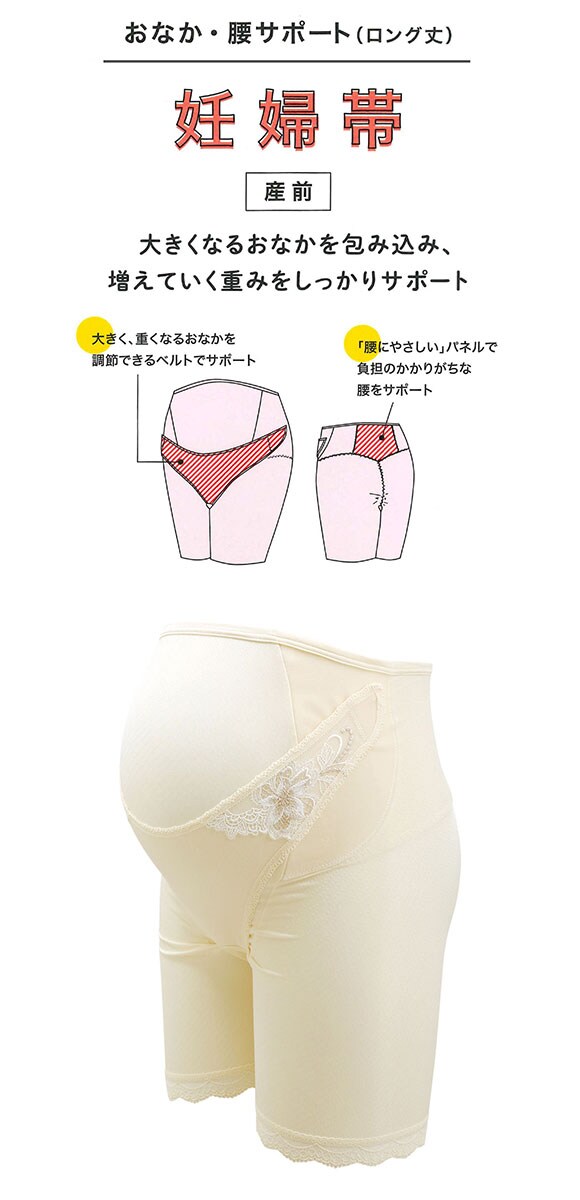 ワコール マタニティ 産前用 妊婦帯 パンツタイプ ロング丈 おなか・腰サポート Wacoal MATERNITY 大きいサイズ