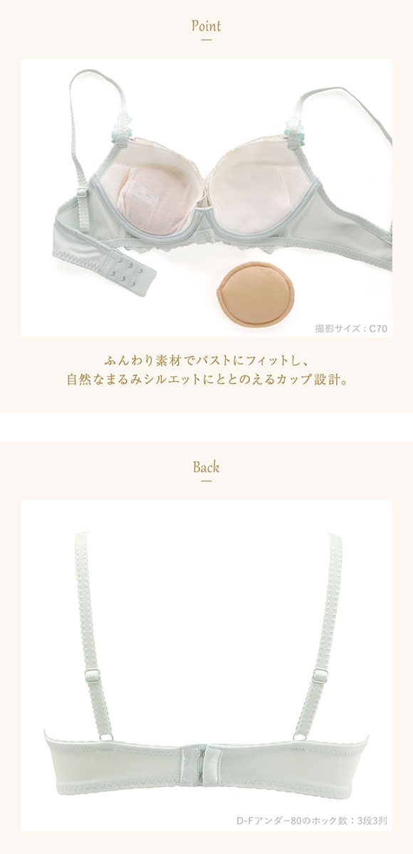 ウイング レシアージュ 2120シリーズ ブラジャー DEF ふっくらまるい自然な谷間 Wing Lesiage PB2120 25SS