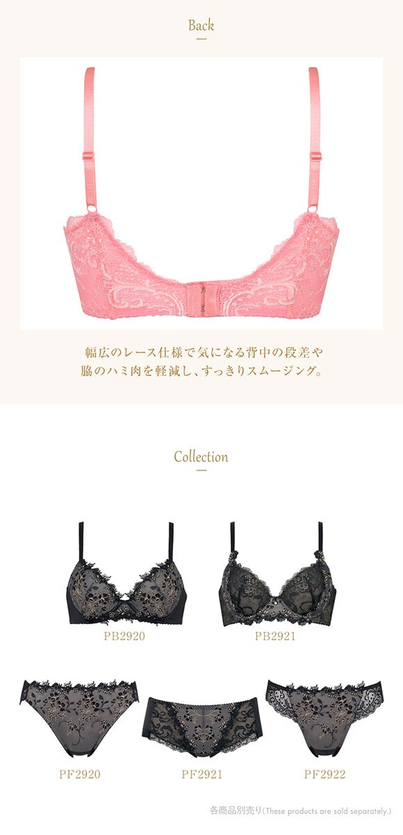 ウイング Wing レシアージュ Lesiage 24SS 2920シリーズ ブラジャー 脇すっきり 着やせフィット C 単品