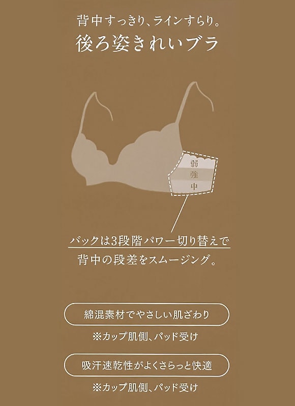 ウイング レシアージュ 4010シリーズ 後ろ姿きれいブラ ブラジャー DEF 脇すっきり 胸ふっくら 脇高 Wing Lesiage PB4010