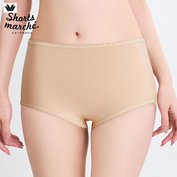 ワコール ショーツマルシェ 綿混 コンフォートフィットショーツ ふかめ ML Wacoal Shorts marche