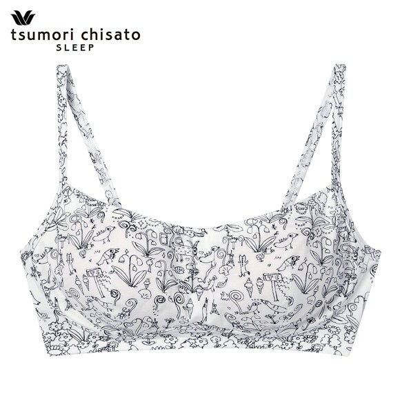 ワコール ツモリチサト 森の中でグランピング ノンワイヤーブラジャー ML 綿混 Wacoal tsumori chisato SLEEP