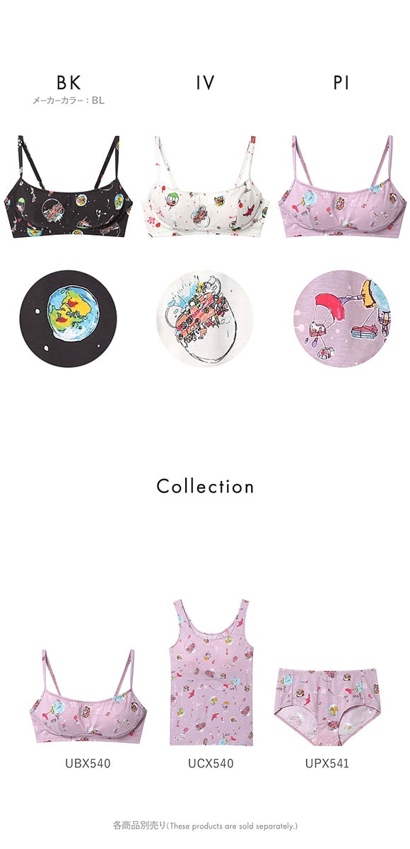 ワコール ツモリチサト 空に輝く星座 ノンワイヤーブラジャー ML Wacoal tsumori chisato SLEEP