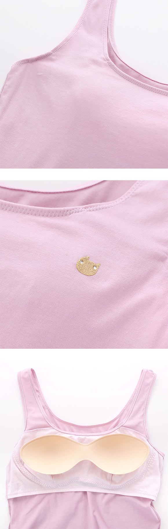 ワコール ツモリチサト ノースリーブ カップ付き タンクトップ インナー 綿混 やわらかな肌ざわり ML Wacoal tsumori chisato SLEEP