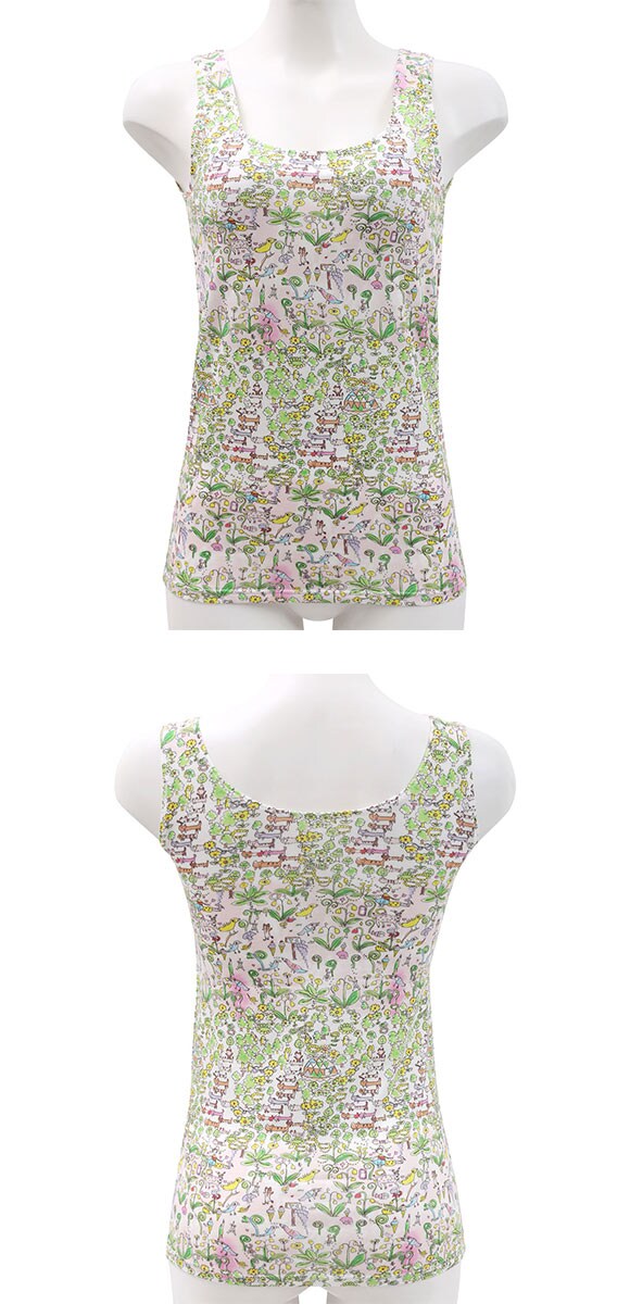 ワコール ツモリチサト 森の中でグランピング ノースリーブ カップ付き タンクトップ インナー ML Wacoal tsumori chisato SLEEP