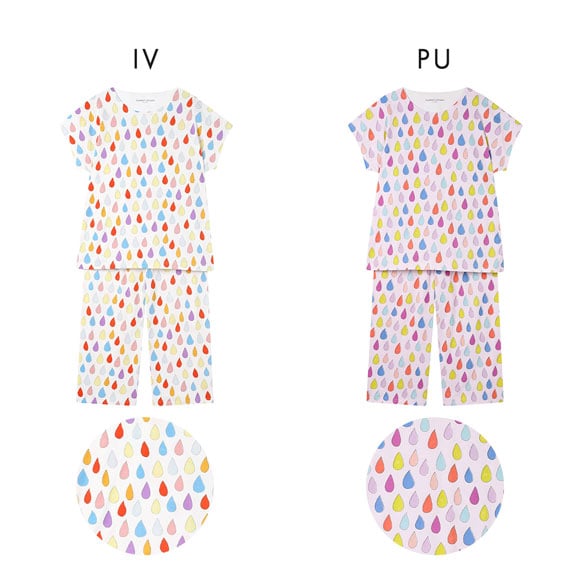 ワコール ツモリチサト パジャマ しずく 3分袖 8分丈パンツ ルームウェア 上下セット 綿100％ Wacoal tsumori chisato SLEEP