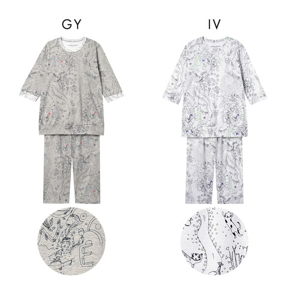 ワコール ツモリチサト パジャマ 上下セット 7分袖 8分丈 綿100％ Wacoal tsumori chisato SLEEP