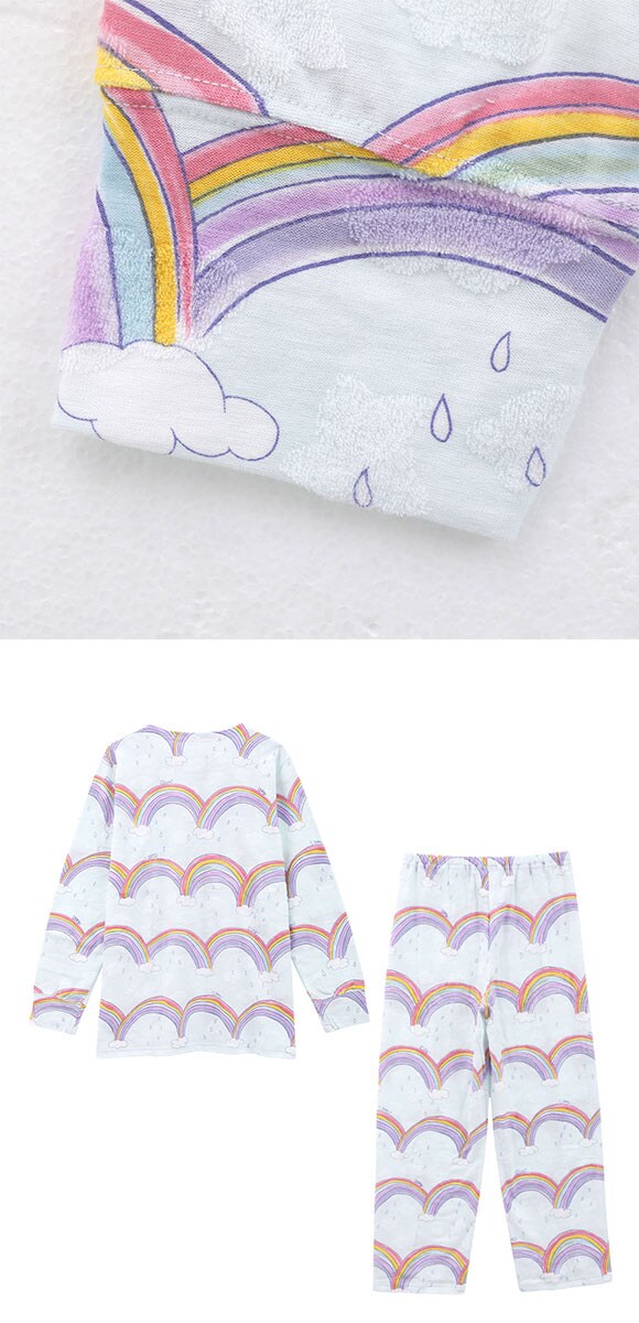 ワコール ツモリチサト 虹 パジャマ 長袖 ルームウェア 上下セット 綿100％ Wacoal tsumori chisato SLEEP
