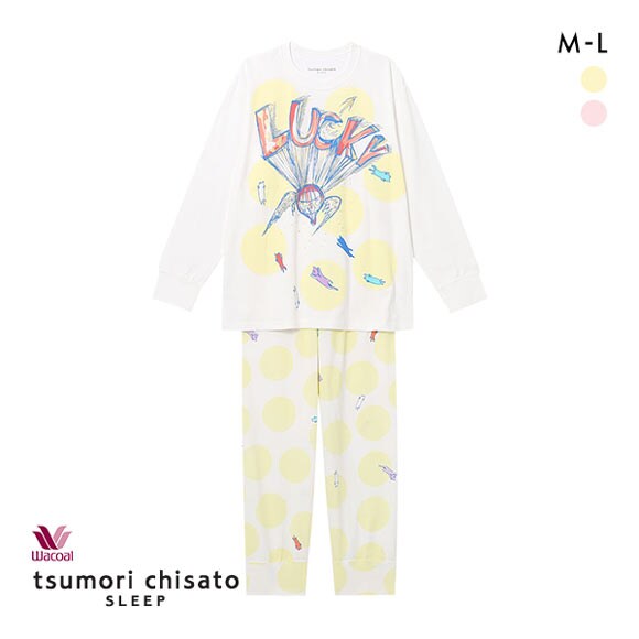 ワコール Wacoal ツモリチサト tsumori chisato SLEEP 星空よりエジプトへ 上下セット パジャマ ルームウェア 綿100％ 長袖