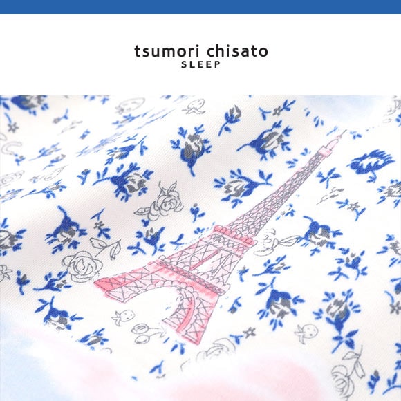 ワコール Wacoal ツモリチサト tsumori chisato SLEEP パリへの旅 上下セット ルームウェア パジャマ 長袖 綿100％ ML