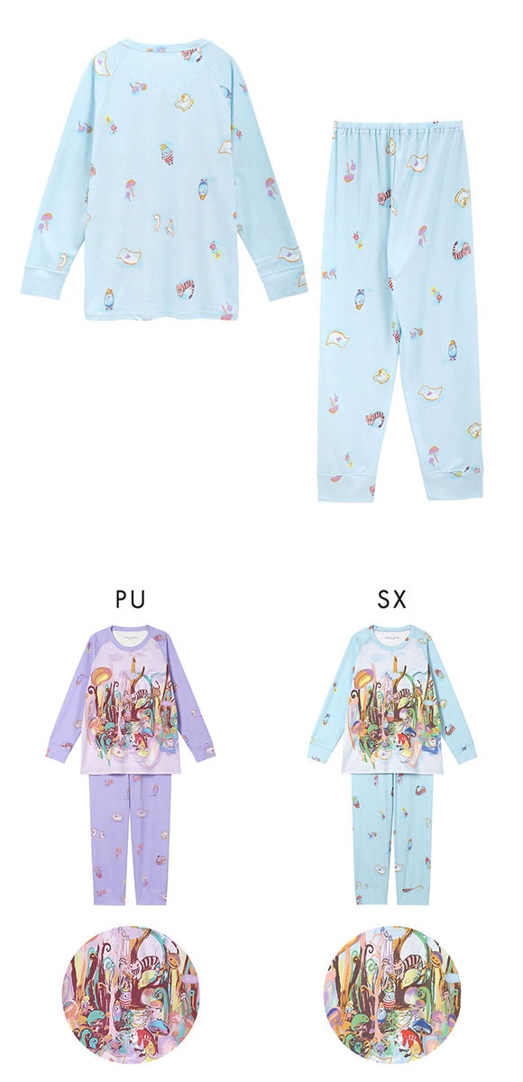 ワコール ツモリチサト 不思議の国 パジャマ 長袖 上下セット ルームウェア 綿100％ Wacoal tsumori chisato SLEEP