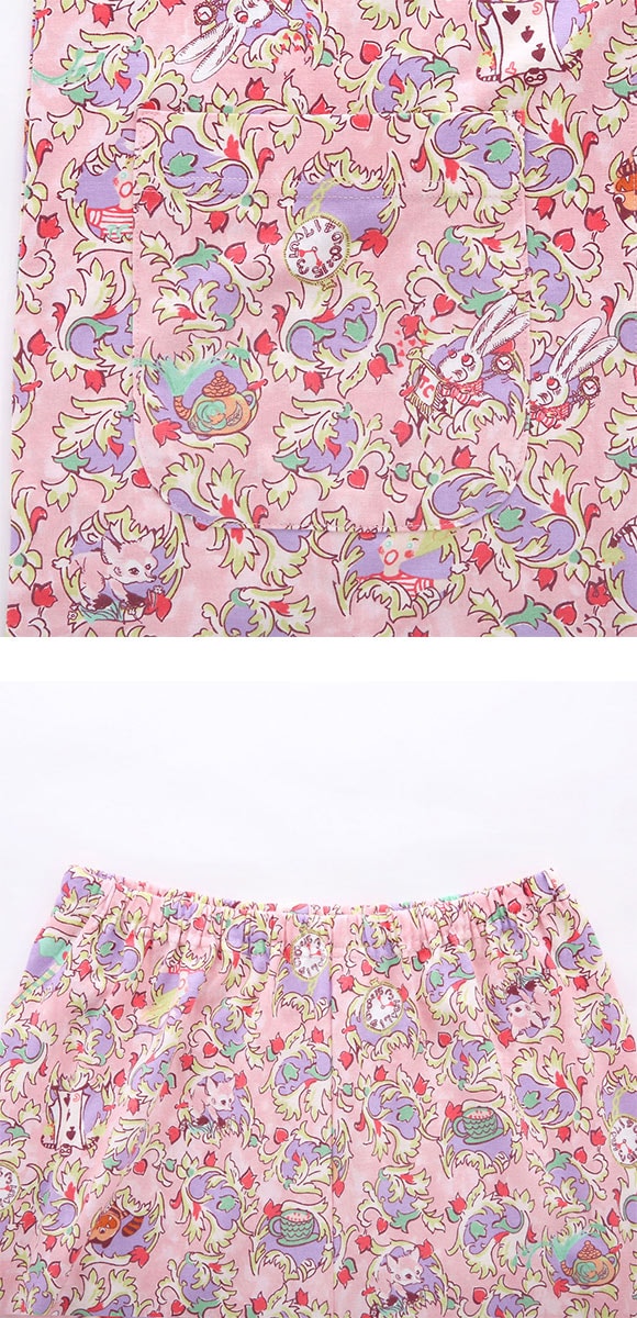 ワコール ツモリチサト 不思議の国 シャツパジャマ 長袖 上下セット ルームウェア 綿100％ Wacoal tsumori chisato SLEEP