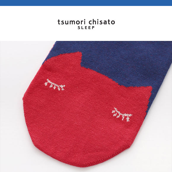 ワコール ツモリチサト ソックス ねこ 靴下 M 綿混 Wacoal tsumori chisato SLEEP