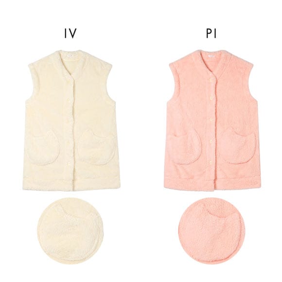 ワコール ツモリチサト ベスト フリース ミディロング丈 ネコ Wacoal tsumori chisato SLEEP