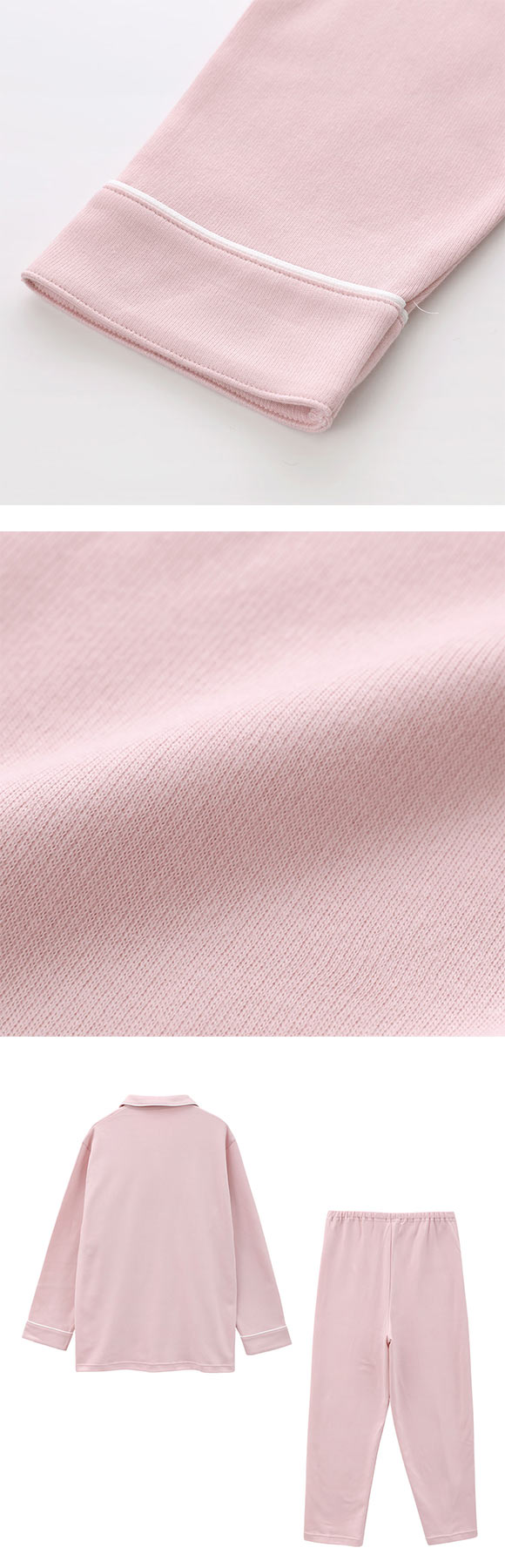 ワコール 睡眠科学 レディース シャツパジャマ あたたかい 長袖 上下セット 綿100％ ML Wacoal