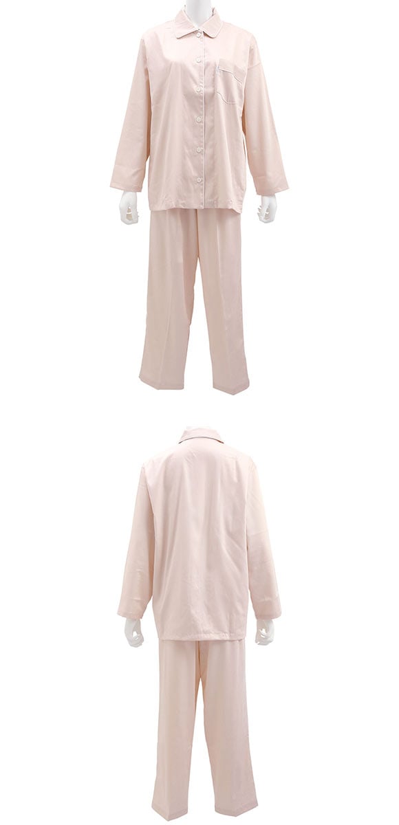 ワコール Wacoal 睡眠科学 レディース 綿サテン シャツ パジャマ 長袖 上下セット 綿100％ コットン
