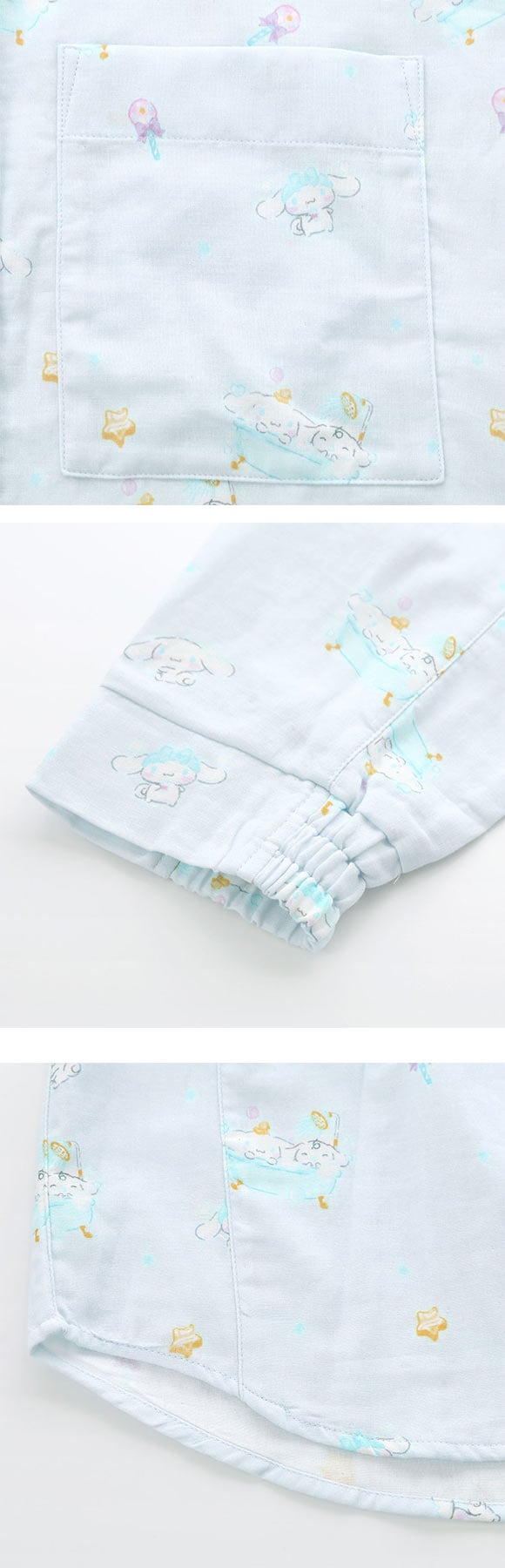 ワコール 睡眠科学 サンリオキャラクターズ 二重ガーゼ シャツパジャマ 綿100％ 長袖 レディース ML Wacoal