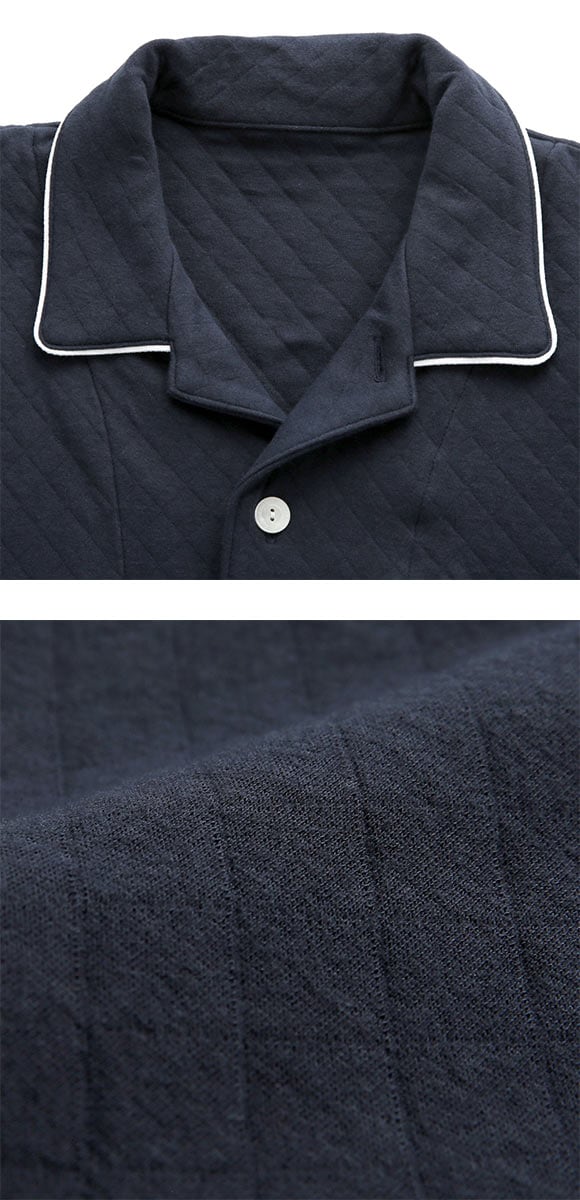 ワコール Wacoal 睡眠科学 ふわごころ メンズ パジャマ 上下セット キルト 綿100％ 紳士用