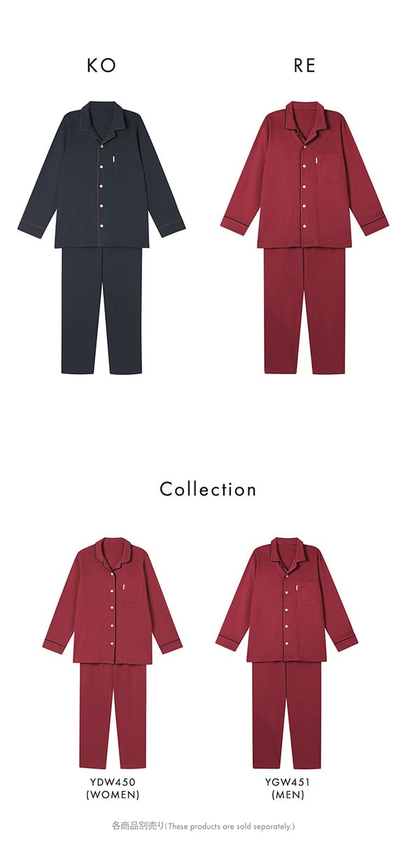 ワコール 睡眠科学 メンズ シャツパジャマ あたたかい 長袖 上下セット 綿100％ ML Wacoal