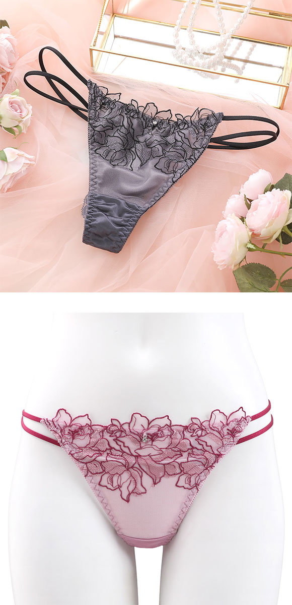 ココランジェ フローラルラッシュ Tバック ショーツ バックレース ストリング COCO Linge