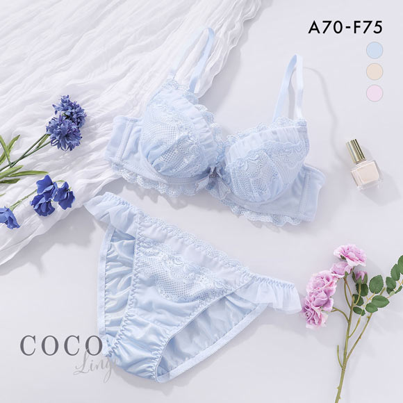 ココランジェ COCO Linge デコレートリボン ブラジャー ショーツ セット