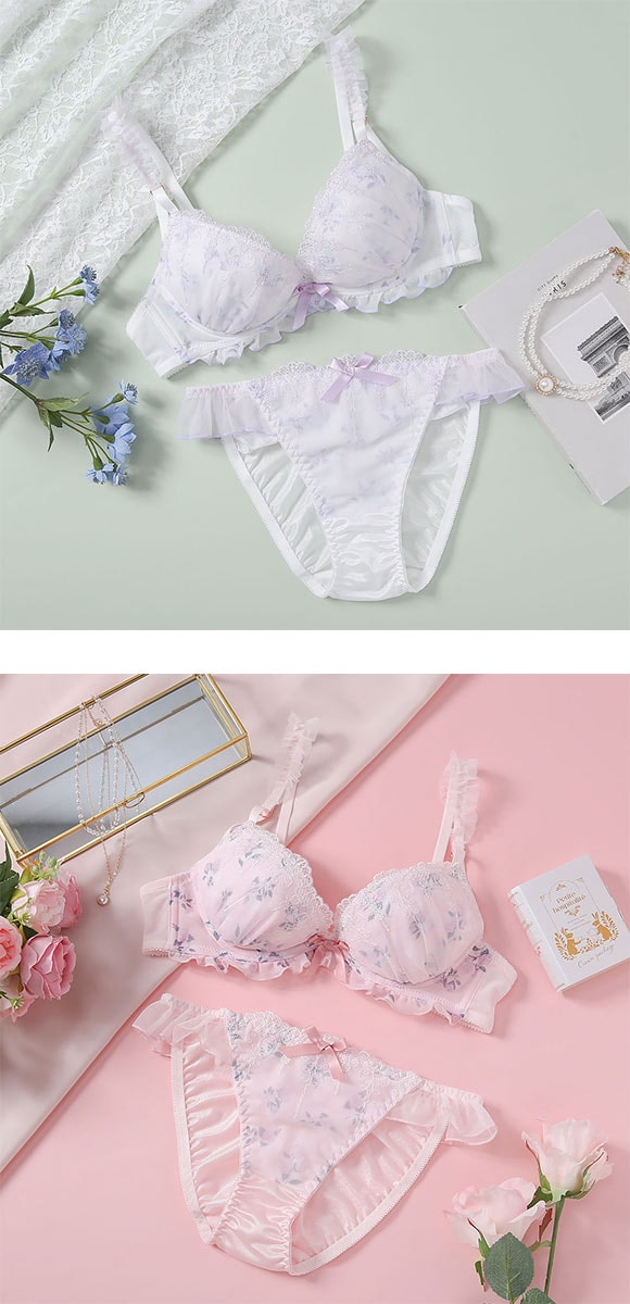 ココランジェ ファンシーローズレース ブラジャー ショーツ セット COCO Linge