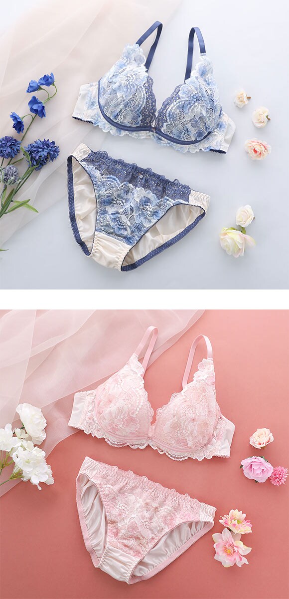 ココランジェ ブルーミングドリーム ブラジャー ショーツ セット ABCDEF 大きいサイズ 小さいサイズ COCO Linge