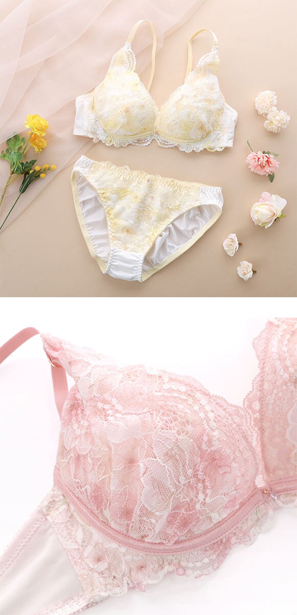 ココランジェ ブルーミングドリーム ブラジャー ショーツ セット ABCDEF 大きいサイズ 小さいサイズ COCO Linge