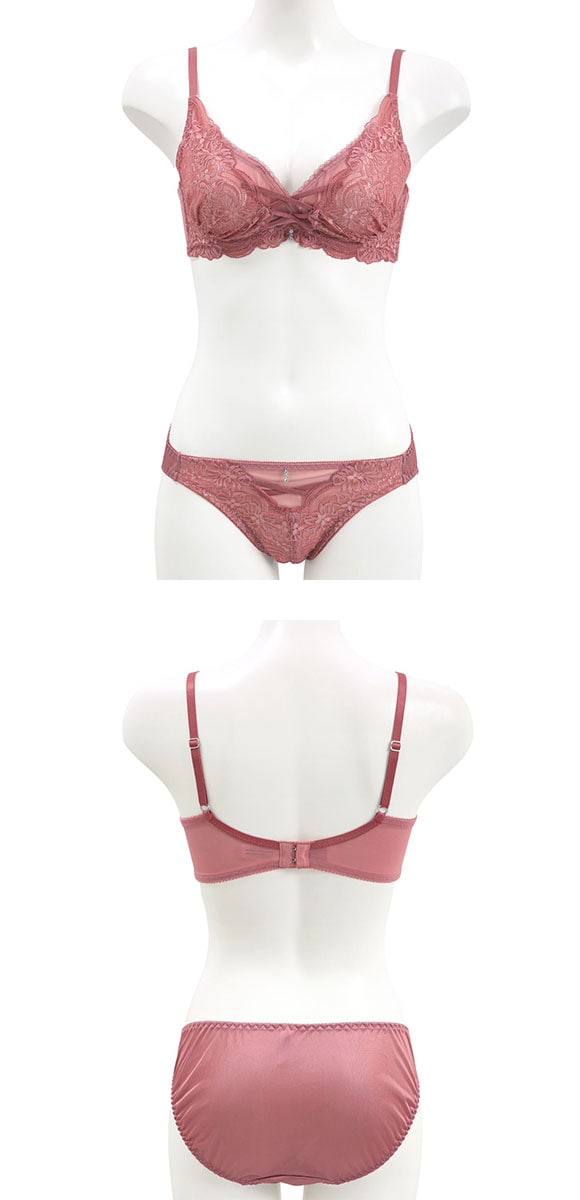 ココランジェ グラマラスコード カシュクール ブラジャー ショーツ セット モールド 脇高 脇肉 レース 谷間 COCO Linge 大きいサイズ