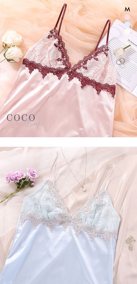 ココランジェ エレガントジュエル スリップ 75cm ランジェリー COCO Linge