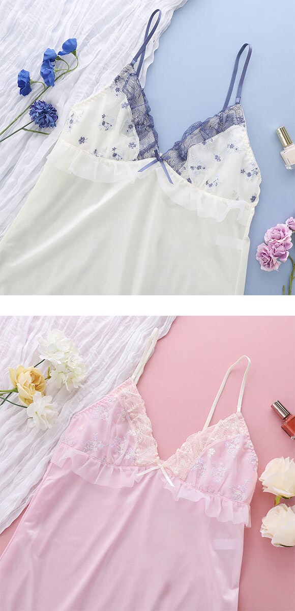 ココランジェ プチフラワーメロー スリップ 75cm ランジェリー COCO Linge