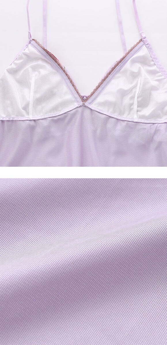 ココランジェ レトロフラワードレス ランジェリー スリップ 75cm丈 COCO Linge