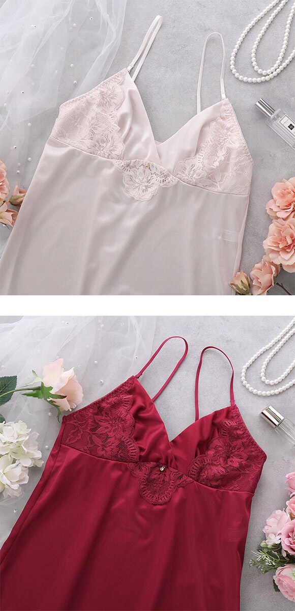 ココランジェ シャイニースムース カシュクール スリップ ランジェリ－ COCO Linge